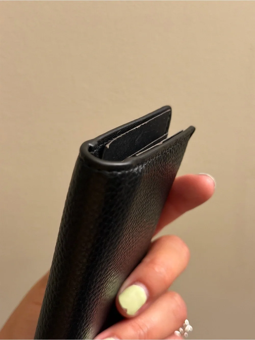 Dior Black Textured Leather Card Holder wallet